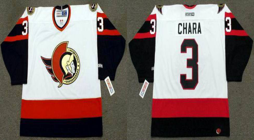 2019 Men Ottawa Senators #3 Chara white CCM NHL jerseys